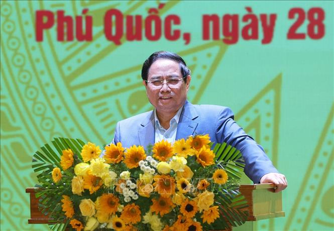 Thủ tướng Phạm Minh Chính phát biểu chỉ đạo tại cuộc họp lần thứ hai của Uỷ ban Quốc gia APEC 2027. Ảnh: Dương Giang - TTXVN
