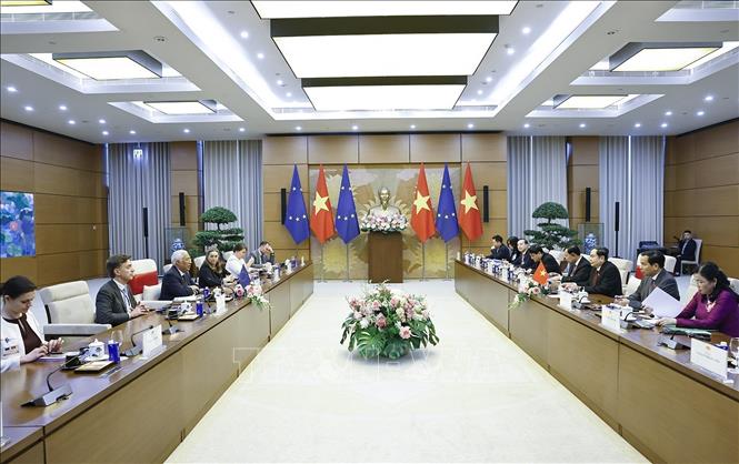 Chủ tịch Bet88app còn khuyến mãi Trần Thanh Mẫn hội kiến Chủ tịch Hội đồng châu Âu António Costa. Ảnh: Doãn Tấn - TTXVN