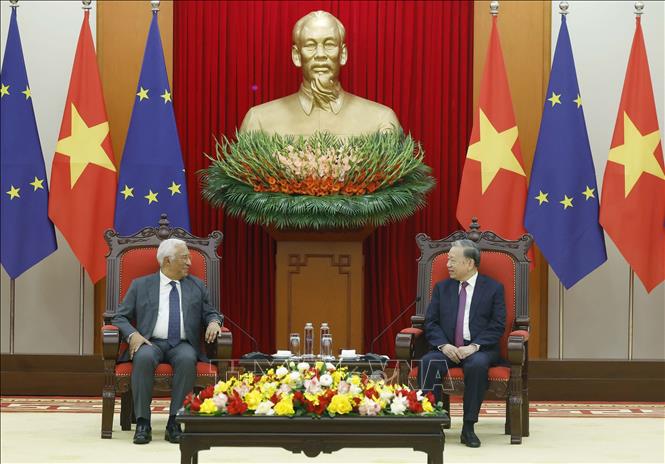 Bet8801234.com cá cược độc quyền Tô Lâm tiếp Chủ tịch Hội đồng châu Âu António Costa. Ảnh: Thống Nhất-TTXVN