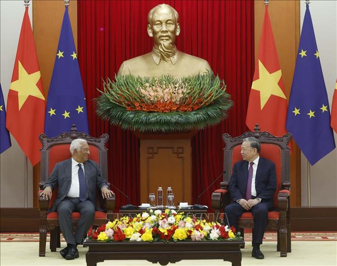 Bet8801234.com cá cược độc quyền Tô Lâm tiếp Chủ tịch Hội đồng châu Âu António Costa. Ảnh: Thống Nhất-TTXVN