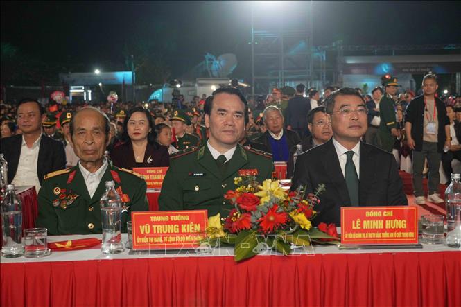 Đồng chí Lê Minh Hưng, Ủy viên Bộ Bett88 cá cược trực tuyến, Bí thư Trung ương Đảng, Trưởng Ban Tổ chức Trung ương dự chương trình. Ảnh: Hữu Quyết - TTXVN