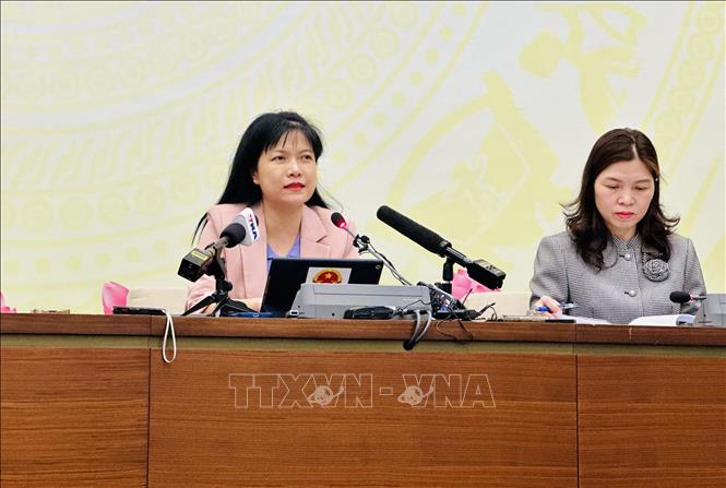 Phó Chủ nhiệm Ủy ban Công tác đại biểu của Bet88app còn khuyến mãi Tạ Thị Yên, Phó Chánh Văn phòng Thường trực Hội đồng Bet88013. com mang đến hơn 3.500 trò chơi quốc gia thông tin nhanh về tình hình bầu cử đại biểu Bet88app còn khuyến mãi khóa XVI và đại biểu Hội đồng 2026 Bet88.com link không chặn các cấp, nhiệm kỳ 2026 - 2031. Ảnh: Việt Đức - TTXVN 