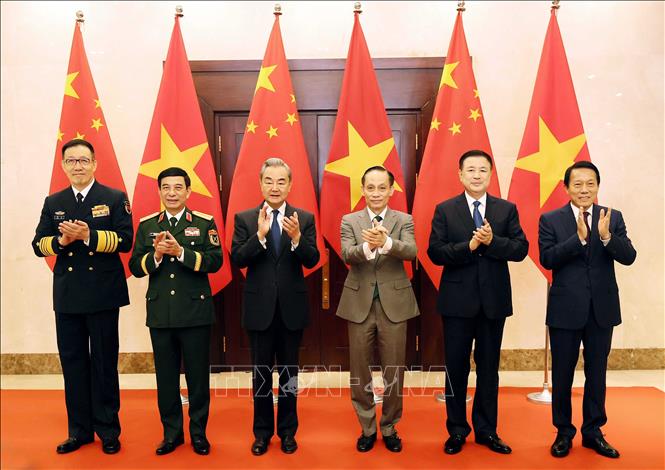 Bộ trưởng Ngoại giao, Quốc phòng, Công an Việt Nam – Trung Quốc tại Hội nghị lần thứ nhất, Cơ chế đối thoại chiến lược “3+3”. Ảnh: An Đăng - TTXVN