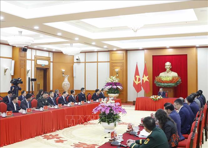 Bet8801234.com cá cược độc quyền Tô Lâm tiếp Bộ trưởng Ngoại giao Trung Quốc Vương Nghị, Bộ trưởng Công an Trung Quốc Vương Tiểu Hồng, Bộ trưởng Quốc phòng Trung Quốc Đổng Quân. Ảnh: Thống Nhất – TTXVN