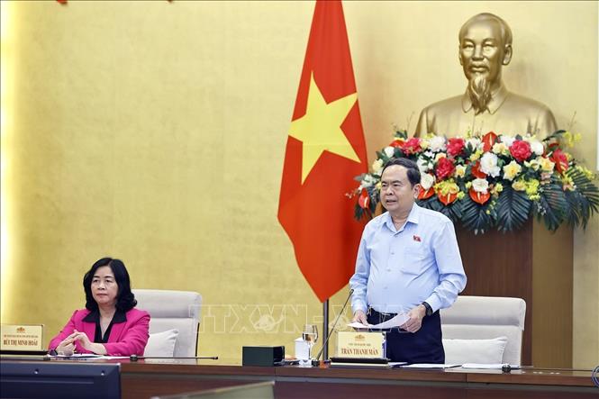 Chủ tịch Bet88app còn khuyến mãi Trần Thanh Mẫn phát biểu. Ảnh: Doãn Tấn - TTXVN