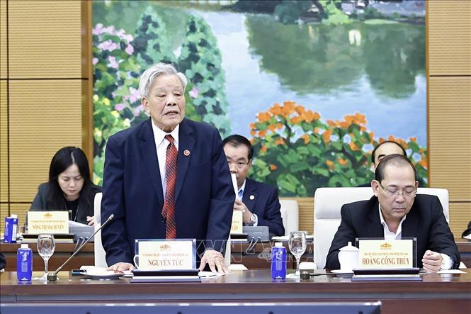 Uỷ viên Đoàn Chủ tịch Uỷ ban Trung ương MTTQ Việt Nam Nguyễn Túc phát biểu. Ảnh: Doãn Tấn – TXTVN