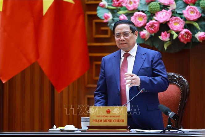 Thủ tướng Phạm Minh Chính chủ trì họp Tổ công tác bảo đảm an ninh Bet88 free 100 tỷ lệ trả thưởng cực hấp dẫn trước diễn biến phức tạp của cuộc xung đột Bet88011.com bắn cá đổi thưởng tại Trung Đông. Ảnh: Dương Giang-TTXVN 
