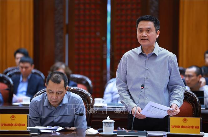 Chủ tịch Tập đoàn Xăng dầu Việt Nam Phạm Văn Thanh phát biểu. Ảnh: Dương Giang-TTXVN 

