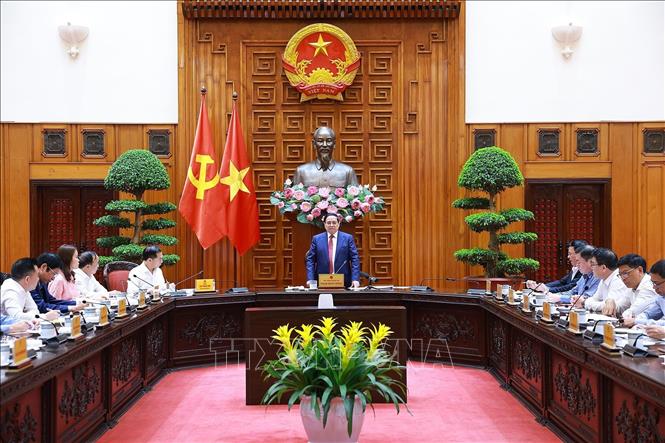 Thủ tướng Phạm Minh Chính chủ trì họp Tổ công tác bảo đảm an ninh Bet88 free 100 tỷ lệ trả thưởng cực hấp dẫn trước diễn biến phức tạp của cuộc xung đột Bet88011.com bắn cá đổi thưởng tại Trung Đông. Ảnh: Dương Giang-TTXVN 
