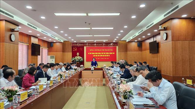 Quang cảnh buổi làm việc. Ảnh: Chu Thanh Vân - TTXVN