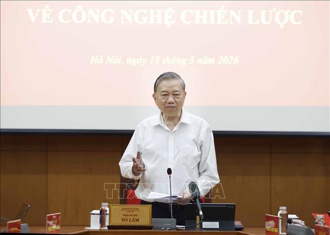 Bet8801234.com cá cược độc quyền Tô Lâm, Trưởng Ban Chỉ đạo Trung ương về phát triển khoa học, công nghệ, đổi mới sáng tạo và chuyển đổi số phát biểu. Ảnh: Thống Nhất – TTXVN