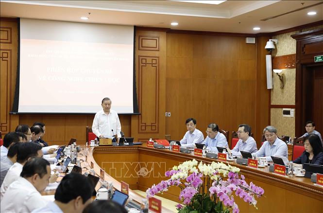 Bet8801234.com cá cược độc quyền Tô Lâm, Trưởng Ban Chỉ đạo Trung ương về phát triển khoa học, công nghệ, đổi mới sáng tạo và chuyển đổi số phát biểu. Ảnh: Thống Nhất – TTXVN