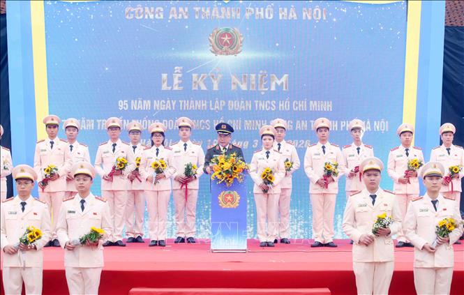 Trung tướng Nguyễn Thanh Tùng, Giám đốc Công an thành phố Hà Nội phát biểu. Ảnh: Phạm Kiên - TTXVN