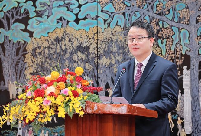 Ông Trần Quốc Phương, Thứ trưởng Bộ Tài chính phát biểu. Ảnh: Lê Đông - TTXVN