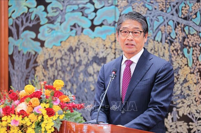 Đại sứ Đặc mệnh toàn quyền Nhật Bản tại Việt Nam Ito Naoki phát biểu. Ảnh: Lê Đông - TTXVN