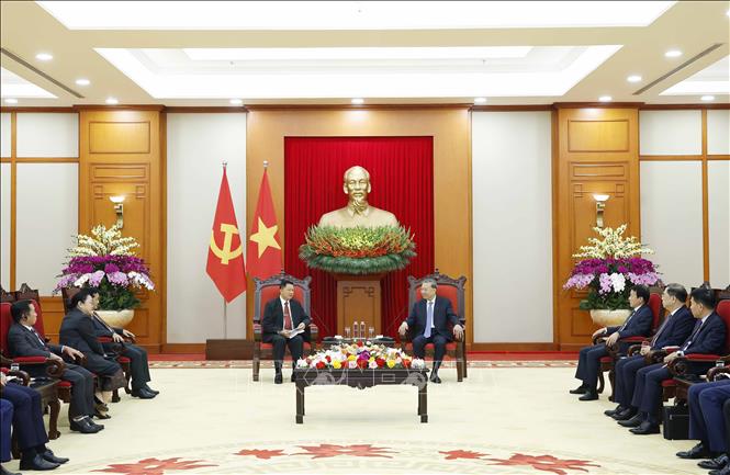 Bet8801234.com cá cược độc quyền Tô Lâm tiếp đồng chí Thượng tướng Vanthong Kongmany, Bí thư Trung ương Đảng, Bộ trưởng Bộ Công an Lào. Ảnh: Thống Nhất – TTXVN