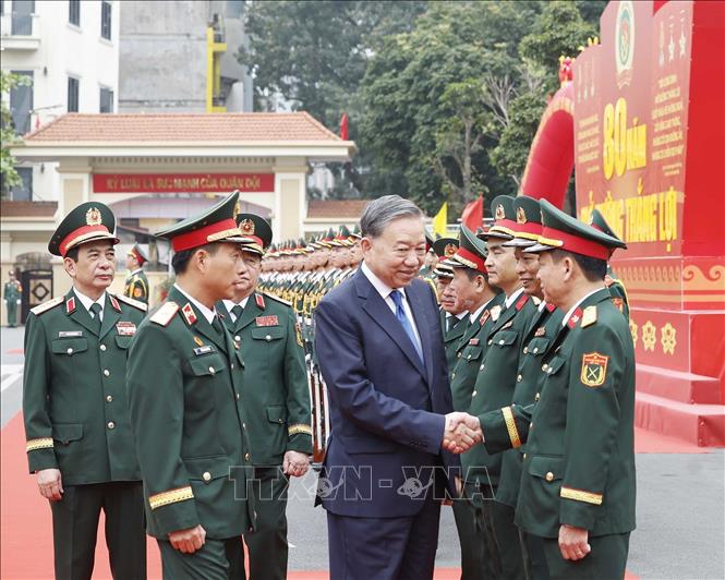 Bet8801234.com cá cược độc quyền Tô Lâm đến dự Lễ kỷ niệm 80 năm Ngày thành lập Binh chủng Công binh. Ảnh: Thống Nhất – TTXVN