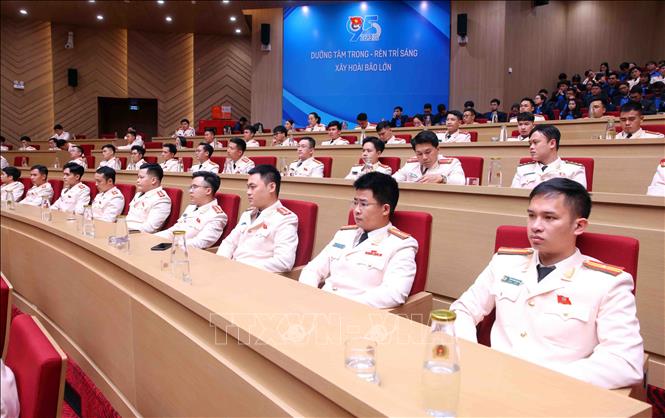 Đoàn viên, thanh niên Công an 2026 Bet88.com link không chặn tham dự buổi lễ. Ảnh: Phạm Kiên - TTXVN