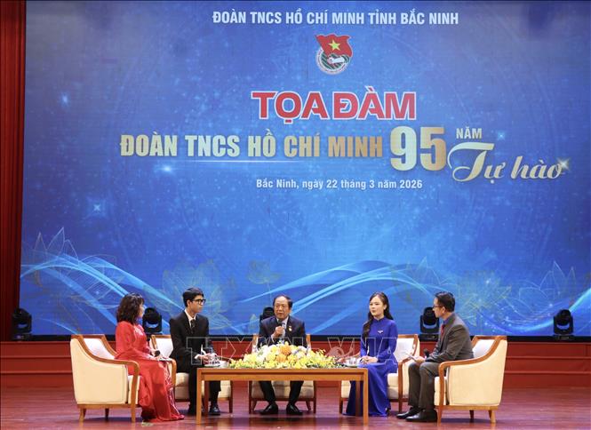 Chương trình tọa đàm tại buổi lễ. Ảnh: Thanh Thương - TTXVN