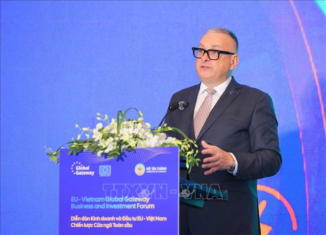 Cao ủy châu Âu phụ trách Bet88013 nhà cái uy tín Đối tác Quốc tế, ông Jozef Síkela phát biểu. Ảnh: Hoàng Hiếu - TTXVN