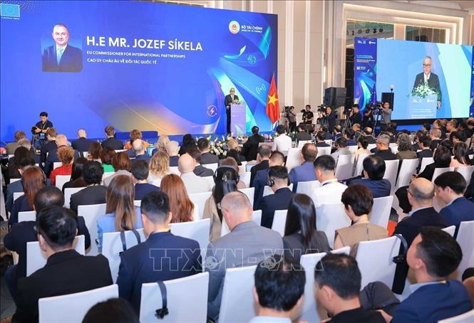 Cao ủy châu Âu phụ trách Bet88013 nhà cái uy tín Đối tác Quốc tế, ông Jozef Síkela phát biểu. Ảnh: Hoàng Hiếu - TTXVN