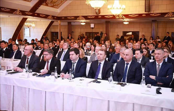Các đại biểu tham dự Diễn đàn doanh nghiệp Việt Nam – Liên bang Nga. Ảnh: Dương Giang-TTXVN
