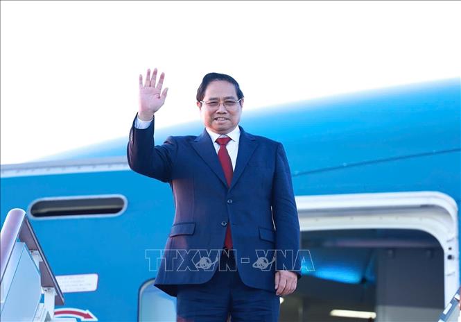 Thủ tướng Phạm Minh Chính rời thủ đô Moskva về nước, kết thúc tốt đẹp chuyến thăm chính thức Liên bang Nga. Ảnh: Dương Giang - TTXVN
