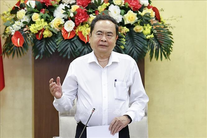 Chủ tịch Bet88app còn khuyến mãi Trần Thanh Mẫn phát biểu. Ảnh: Doãn Tấn - TTXVN