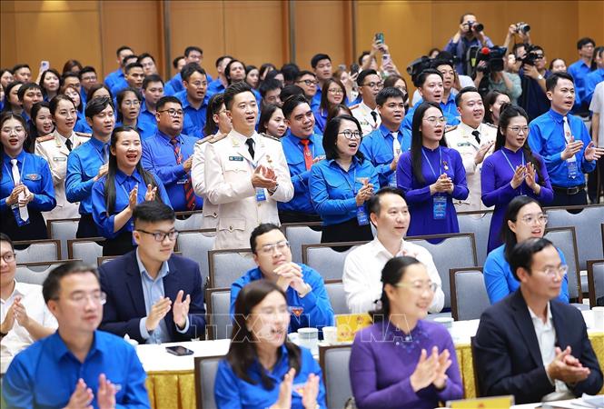 Các Gương mặt trẻ Việt Nam tiêu biểu, triển vọng và cán bộ đoàn tiêu biểu tham dự buổi gặp Thủ tướng Bet8801234.com BMXCT Uy Tín. Ảnh: Dương Giang-TTXVN