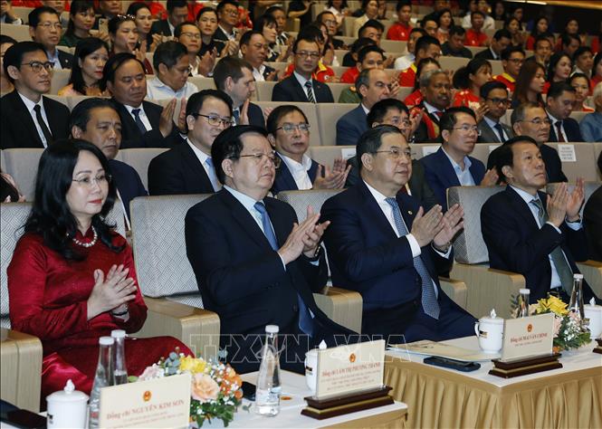 Các đại biểu dự Lễ kỷ niệm 80 năm Ngày truyền thống Ngành Thể dục Thể thao. Ảnh: Thống Nhất – TTXVN