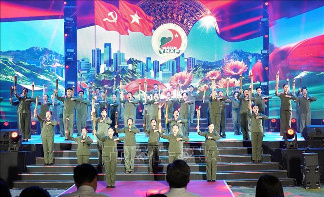 Lễ kỷ niệm 50 năm xây dựng và phát triển Lực lượng Thanh niên xung phong TP. Hồ Chí Minh. Ảnh: Trung Tuyến - TTXVN