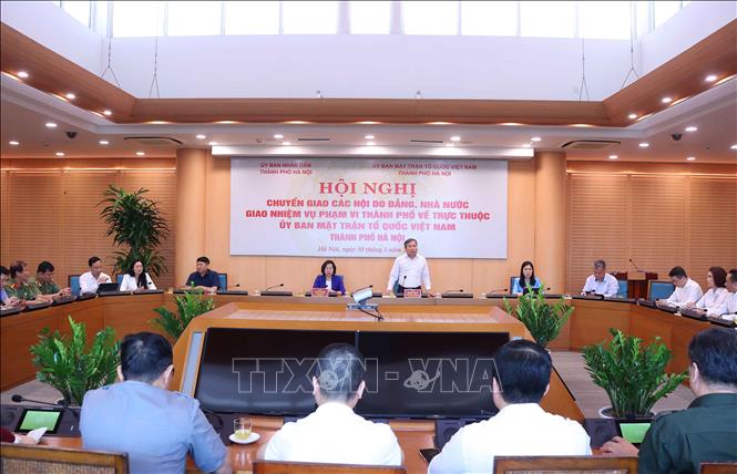 Chủ tịch UBND thành phố Hà Nội Vũ Đại Thắng phát biểu. Ảnh: Văn Điệp - TTXVN