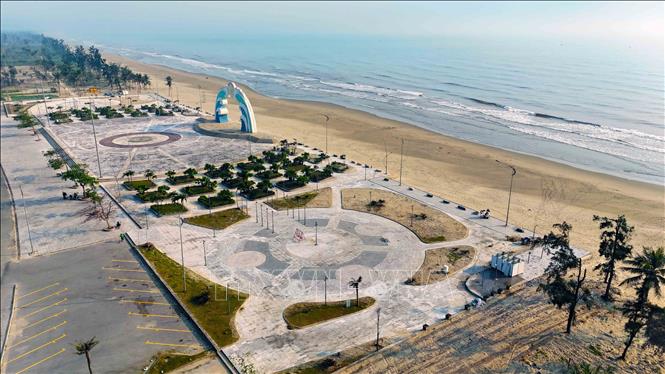 Hệ thông cơ sở vật chất, hạ tầng tại Khu du lịch biển Xuân Thành được đầu tư khang trang. Ảnh: Hữu Quyết - TTXVN