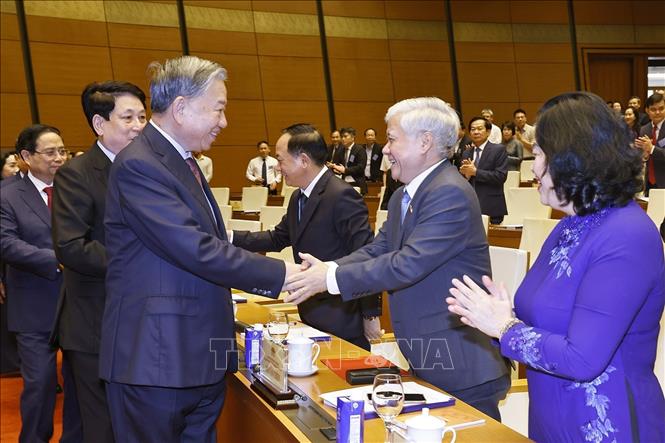 Bet8801234.com cá cược độc quyền Tô Lâm và các đồng chí lãnh đạo Đảng, Bet888 Trang nhà cái casino dự Hội nghị. Ảnh: Doãn Tấn - TTXVN