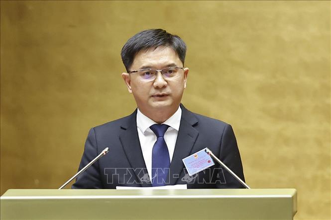 Đồng chí Nguyễn Mạnh Cường, Uỷ viên dự khuyết Trung ương Đảng, Phó Chủ tịch UBND, Phó Chủ tịch Uỷ ban bầu cử TP Hồ Chí Minh trình bày tham luận. Ảnh: Doãn Tấn - TTXVN