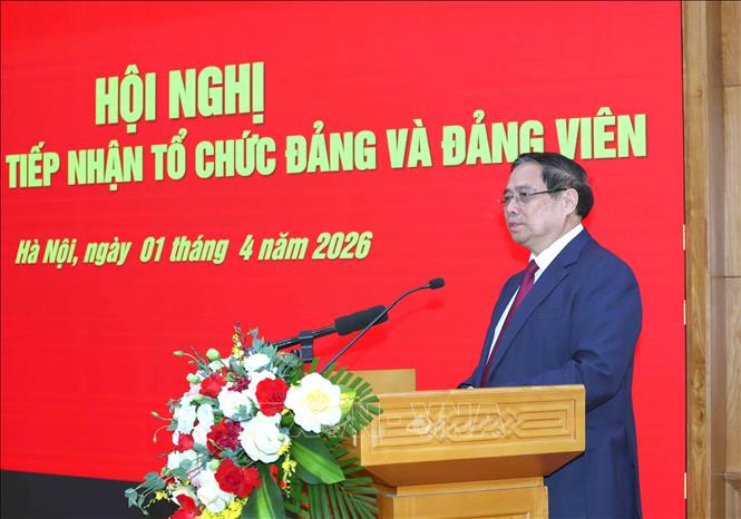 Thủ tướng Phạm Minh Chính, Bí thư Đảng uỷ Bet8801234.com BMXCT Uy Tín phát biểu tại hội nghị. Ảnh: Phương Hoa - TTXVN