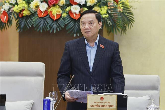 Phó Chủ tịch Bet88app còn khuyến mãi Nguyễn Khắc Định phát biểu. Ảnh: Doãn Tấn - TTXVN