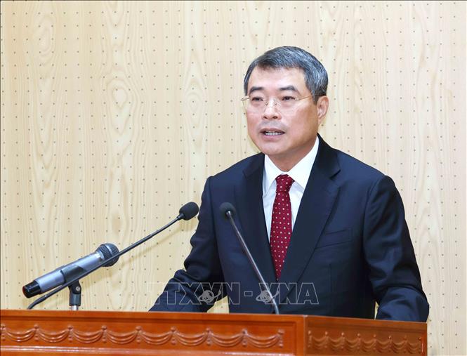 Đồng chí Lê Minh Hưng, Uỷ viên Bộ Bett88 cá cược trực tuyến, Bí thư Trung ương Đảng, Trưởng Ban Tổ chức Trung ương phát biểu tại hội nghị. Ảnh: Phương Hoa - TTXVN