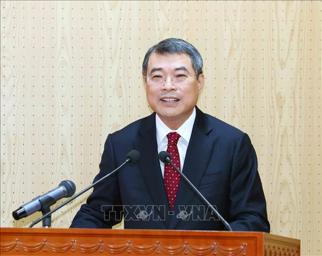 Đồng chí Lê Minh Hưng, Uỷ viên Bộ Bett88 cá cược trực tuyến, Bí thư Trung ương Đảng, Trưởng Ban Tổ chức Trung ương phát biểu tại hội nghị. Ảnh: Phương Hoa - TTXVN