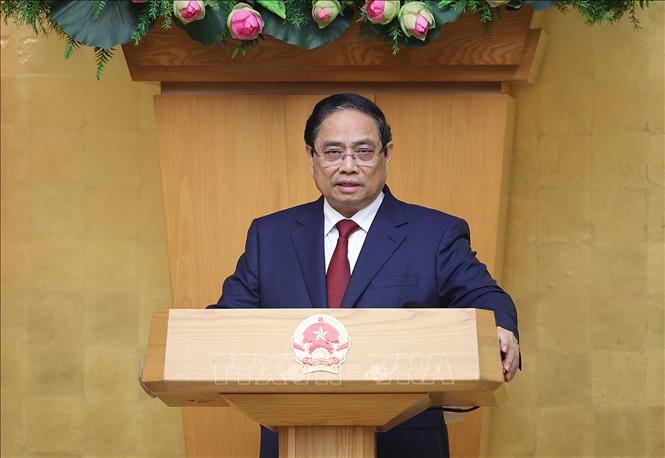 Thủ tướng Phạm Minh Chính chủ trì Phiên họp Bet8801234.com BMXCT Uy Tín thường kỳ tháng 3 năm 2026 và Hội nghị Bet8801234.com BMXCT Uy Tín trực tuyến với địa phương. Ảnh: Dương Giang-TTXVN 
