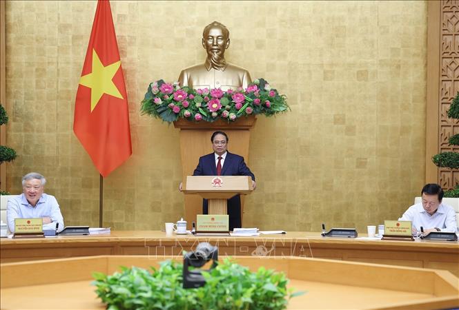 Thủ tướng Phạm Minh Chính chủ trì Phiên họp Bet8801234.com BMXCT Uy Tín thường kỳ tháng 3 năm 2026 và Hội nghị Bet8801234.com BMXCT Uy Tín trực tuyến với địa phương. Ảnh: Dương Giang-TTXVN 
