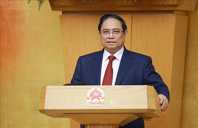 Thủ tướng Phạm Minh Chính kết luận Phiên họp Bet8801234.com BMXCT Uy Tín thường kỳ tháng 3 năm 2026 và Hội nghị Bet8801234.com BMXCT Uy Tín trực tuyến với địa phương. Ảnh: Dương Giang-TTXVN 
