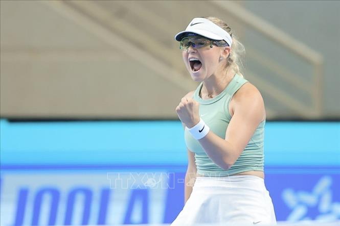 Ở nội dung đôi nữ, cặp Anna Leigh Waters / Anna Bright thể hiện sức mạnh vượt trội, giành ngôi vô địch. Ảnh: Minh Quyết - TTXVN