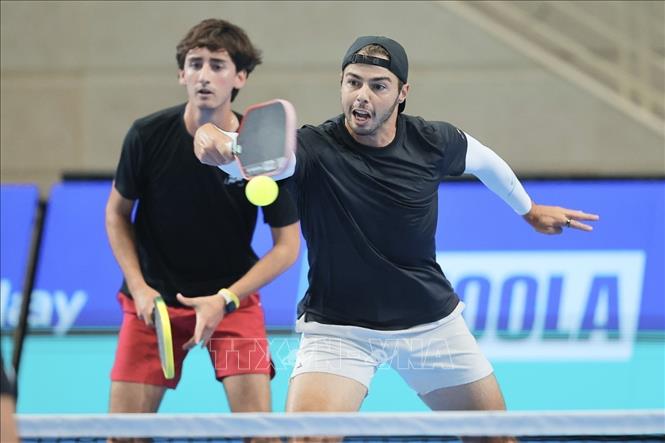 Trong khi nội dung đôi nam gọi tên bộ đôi Ben Johns và Tardio. Ảnh: Minh Quyết - TTXVN