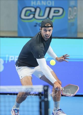 Trong khi nội dung đôi nam gọi tên bộ đôi Ben Johns và Tardio. Ảnh: Minh Quyết - TTXVN