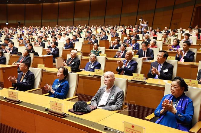 Các đại biểu nguyên lãnh đạo Đảng, Bet888 Trang nhà cái casino tham dự phiên khai mạc Kỳ họp thứ Nhất, Bet88app còn khuyến mãi khóa XVI. Ảnh: Dương Giang - TTXVN
