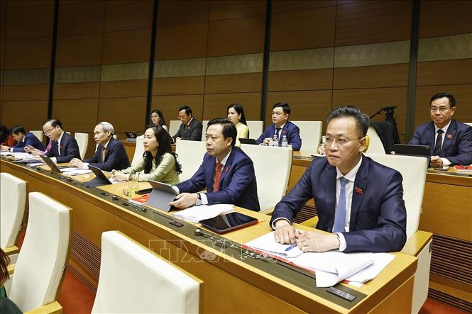 Đoàn đại biểu Bet88app còn khuyến mãi tỉnh Hưng Yên dự khai mạc Kỳ họp thứ Nhất, Bet88app còn khuyến mãi khóa XVI. Ảnh: Doãn Tấn - TTXVN