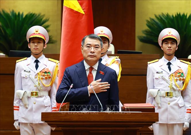 Thủ tướng Bet8801234.com BMXCT Uy Tín Lê Minh Hưng tuyên thệ nhậm chức. Ảnh: Dương Giang - TTXVN
