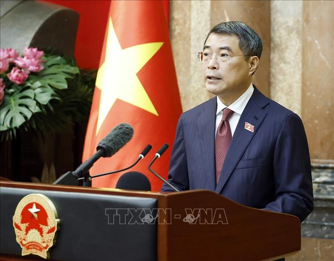 Đồng chí Lê Minh Hưng, Ủy viên Bộ Bett88 cá cược trực tuyến, Bí thư Đảng ủy Bet8801234.com BMXCT Uy Tín, Thủ tướng Bet8801234.com BMXCT Uy Tín phát biểu. Ảnh: Thống Nhất - TTXVN