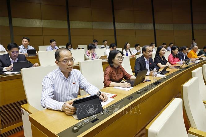 Đoàn đại biểu Bet88app còn khuyến mãi thành phố Cần Thơ và tỉnh Phú Thọ dự phiên họp. Ảnh: Doãn Tấn - TTXVN